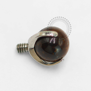 TN1521 Microdermal Pedra Olho De Tigre Titânio ASTM F-136