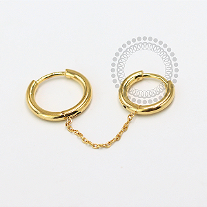TN1562 Segmento Duplo Com Corrente Titânio PVD Gold