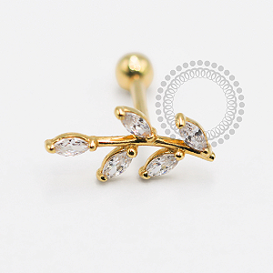OR100 Microbell 5 Pétalas Ouro 18K