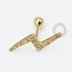 OR99 Microbell Raio 9 Pedras Ouro 18K