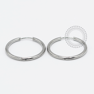 TN1850 Par De Brincos Max Argolas 30mm Titânio ASTM F136