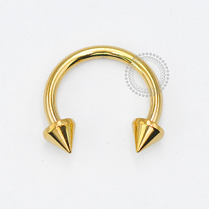 TN1854 Ferradura Spike Titânio PVD Gold