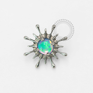 TN1795 Topo Jelly Opala com Espinhos Titânio ASTM F-136