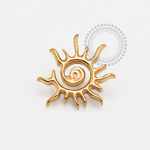 TN1882 Topo Sol Espiral Titânio PVD Gold