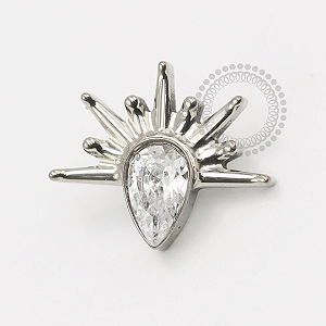 TN1894 Topo Gota Com Raios Titânio ASTM F-136