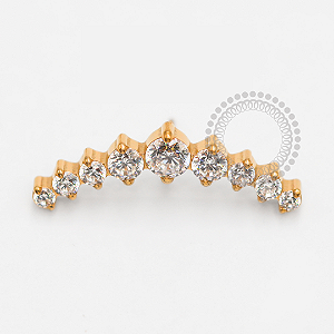 TN1900 Topo Cluster Push Pin Titânio PVD Gold