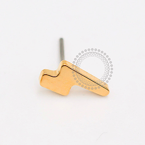 TN1902 Topo Raio Push Pin Titânio PVD Gold