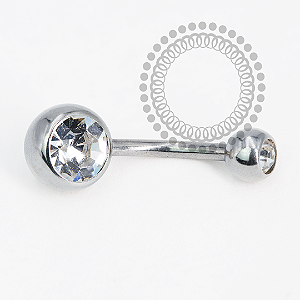 BB01 Navel Cristal Aço 316L