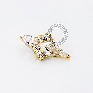 TN1921 Topo Flecha De Luz Titânio PVD Gold