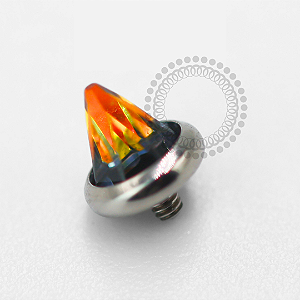 TN1621 Topo CZ Topazio Shimmer Titânio ASTM F-136