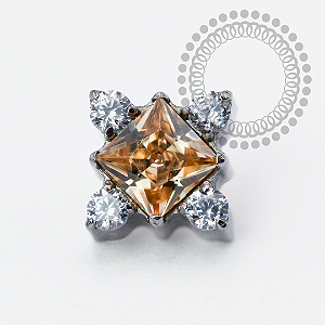 TN1972 Topo Estrela Super Nova  Campanhe Titânio PVD Gold