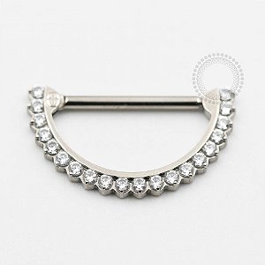 TN617 Nipple Clicker Haste Reta CZ Titânio ASTM F136