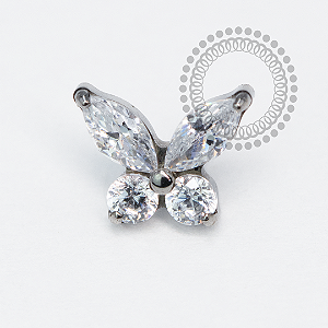 TN2075 Topo Borboleta Detalhada Titânio ASTM F136