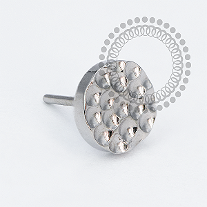 TN2105 Topo Disco Martelado Push Pin Titânio ASTM F136