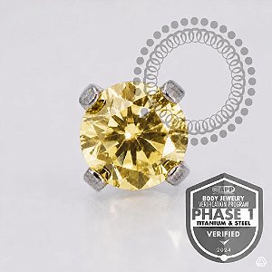 TT23 Topo Zirconia Amarela Rosca Titânio Mill®