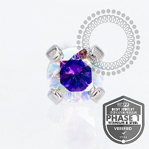 TT06 Topo CZ  Boreal Prongset Push Pin Titânio Mill®