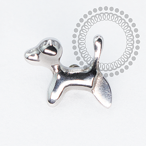TN2122 Topo Dog Schnauzer Titânio ASTM F136