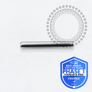 TT34 Barra Barbell 1.6mm Push Pin (S/ Esfera) Titânio Mill®
