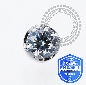 TT42 Topo Zirconia Cristal Prong Flat Rosca Interna Titânio Mill ®