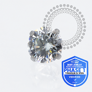 TT46 Topo Zirconia Cristal Prong Set Rosca  Titânio Mill ®