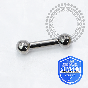 TT53  Barbell Reto 2.5mm Rosca Interna Titânio Mill®