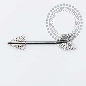 TN2150 Nipple Flecha CZ  Push Pin  Titânio ASTM F136