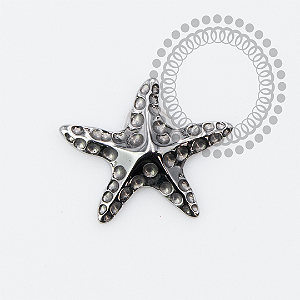 TN2156 Topo Estrela do Mar Push Pin Titânio ASTM F136