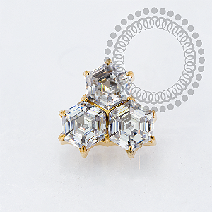 TN2135 Topo Colmeia Zirconia Titânio PVD Gold