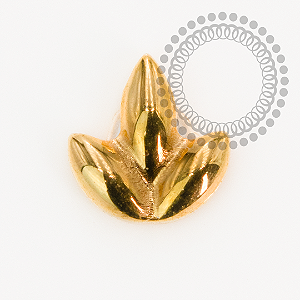 TN2193 Topo Clover Push Pin Titânio PVD Gold