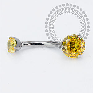 TN2199 Navel CZ  Amarela Titânio ASTM F136