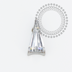 TN2214 Topo Triangular CZ  Titanio ASTM F136