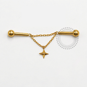 TN2408 Transversal Corrente Estrela Titânio PVD Gold