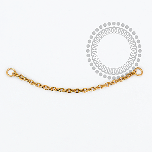 TN2422  Corrente Elo 1.0mm Titânio PVD Gold