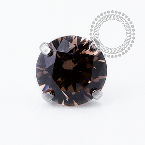 TN2542 Topo CZ Dark Coffee  Push Pin Titanio ASTM F136