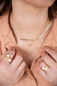 Colar Coração Petit - Banho de Ouro 18k