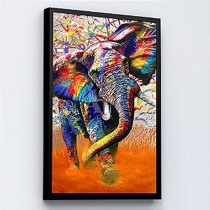 Quadro Pintura Elefante