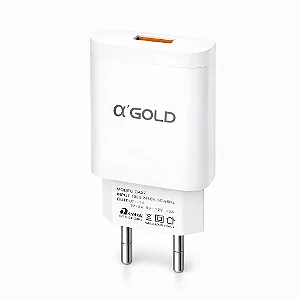 Carregador de Parede α’GOLD Fast Energy 3.1A com Cabo USB V8