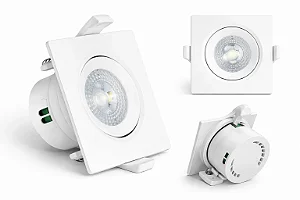 Spot LED Quadrado Lúmen+ 3W Luz Fria – Iluminação Precisa e Moderna