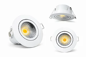 Spot LED Redondo Lúmen+ 7W Branco Quente – Iluminação Aconchegante e Sofisticada