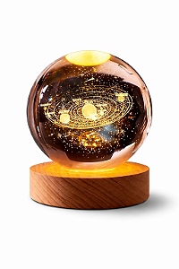 Lúmen+ Cosmos Crystal | Luminária Galáxia em Cristal 3D