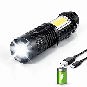 Lanterna Tática LED Lúmen+ DualBeam COB USB