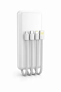 Lúmen+ Power Bank Branco 20.000mAh Universal com Indução e 4 Cabos Integrados