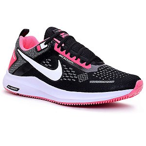 Tênis feminino Nike Running Zoom Preto Pink