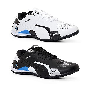 Kit 2 Tênis Puma Bmw Future Preto Branco e Branco Preto
