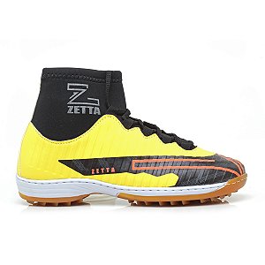 Chuteira Society Raio Cano Alto Amarelo