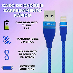 Cabo Para iPhone Carregador Apple 2 Metros Reforçado