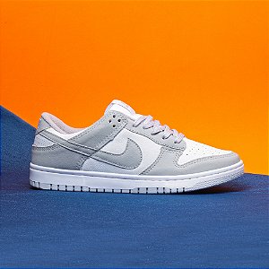 Tênis Dunk Low Branco Cinza