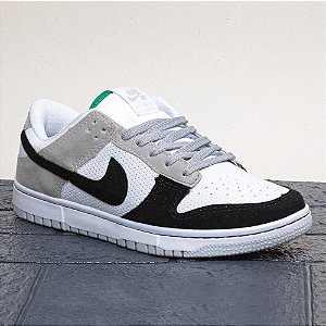Tênis Dunk Low Preto Cinza Camurça
