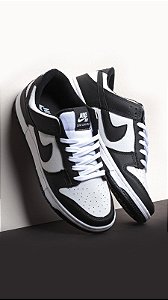 Kit 2 Pares Dunk Low Branco Preto + Preto Vermelho Verniz