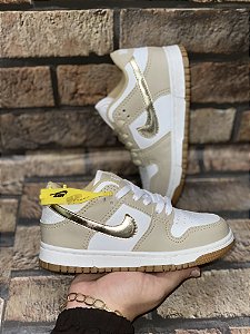 Tênis Dunk Low Infantil Dourado